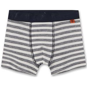 Sanetta Kinderjongens onderbroek shorts geweven tailleband 100% biologisch katoen, wit pebble, 92 cm