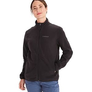 Marmot Dames Wm's Rocklin Full Zip Jacket, Warme fleecejas, outdoorjas met doorlopende ritssluiting, ademende en winddichte trui, Black, L