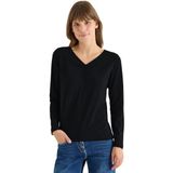 Cecil - Dames Basic Shirt - Zwart - Lange Mouwen