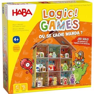 HABA - Logic! Games – Waar verborgen Wanda? – gezelschapsspel – logica spellen – 60 puzzels – 4 jaar en ouder – 306808