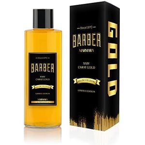 BARBER MARMARA Zwart-Goud Limited Edition Eau de Cologne 500ml | Glazen colognefles voor heren | speciale editie | Barbershop-geur | Aftershave | cadeau voor mannen