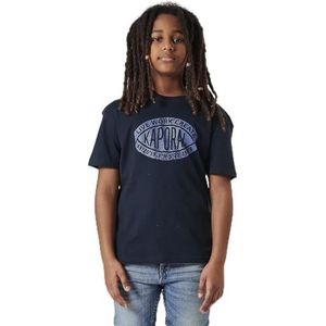 Kaporal, T-shirt, model OKIDO, jongens, marineblauw, 10 A; regular fit, korte mouwen, ronde hals, Marine., 10 Jaar