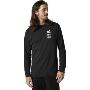 Fox Racing Heren Honda T-shirt met lange mouwen, zwart, X-Large