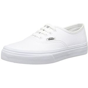 Vans K Authentic Leather Sneakers voor kinderen, uniseks, Wit Leather True White, 28 EU