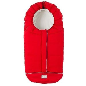 Nuvita 9545 Junior City Universele voetenzak voor kinderwagens, perfect voor kinderen van 6 tot 36 maanden (100 cm), fluwelen stof en maximaal comfort voor je baby tot -10 °C, rood