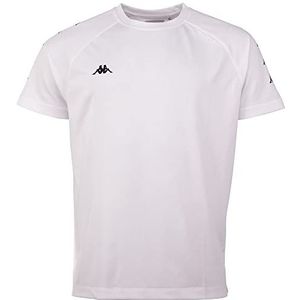 Kappa Deutschland Heren Heren Tricot, Regular Fit T-shirt, wit (bright white), S