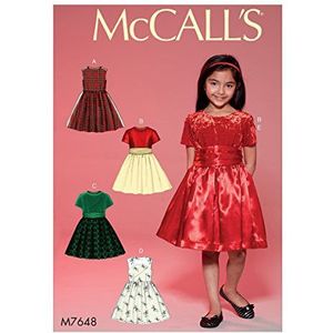 Mccall's Patterns 7648 CCE kinder-/meisjesjurk, naaipatroon, weefsel, meerkleurig, 17 x 0,5 x 0,07 cm
