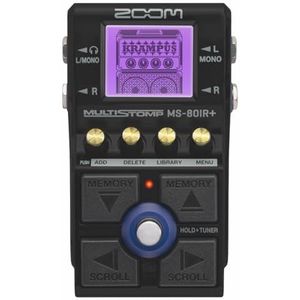 Zoom MS-80IR+ gitaar multi-effect pedaal, versterker emulatie modellering van beroemde gitaarversterkers, versterkers, effecten waaronder reverb, EQ, noise gate, delay, zwart