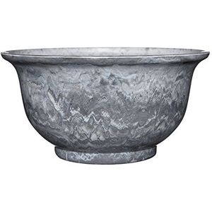 Classic Home and Garden Bowl Planter, Silicone Polypropyleen Hout, Grijs Graniet