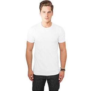 Urban Classics Heren T-shirt Fitted Stretch Tee, Basic Top voor mannen van rekbaar materiaal verkrijgbaar in vele kleuren, maten S - XXL, wit, XL