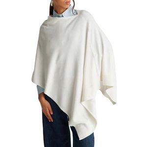 United Colors of Benetton - Mantella 1235du01a - Gebreide Poncho - Wit