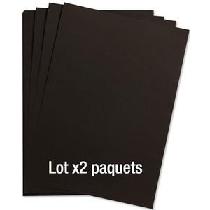 Clairefontaine 97350AMZC Mayapapier, 2 verpakkingen, 25 vellen, glad zwart tekenpapier, A4, 21 x 29,7 cm, 120 g, ideaal voor tekenen en creatieve activiteiten