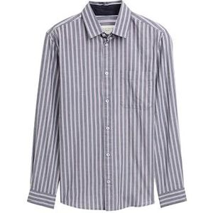 TOM TAILOR heren overhemd, 38452 - Navy Red Stripe, XL