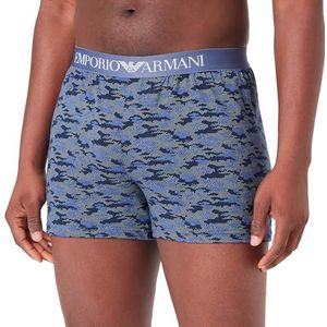 Emporio Armani Heren Classic Pattern Mix Boxer Shorts, Marine Camou, L