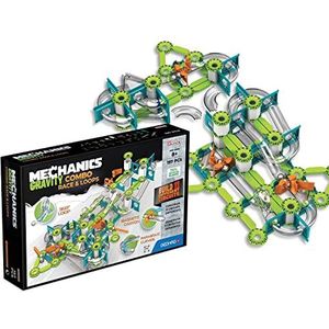 Geomag - Mechanics Gravity Combo Race & Loops, creatief spel voor kinderen, magnetische bouwhandleiding, verpakking met 197 delen, van gerecycled kunststof
