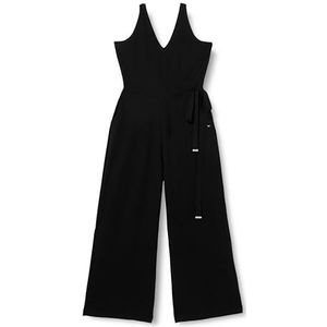 Tommy Hilfiger Dames jumpsuit Smooth Lines One Piece V-hals, zwart (zwart), 48
