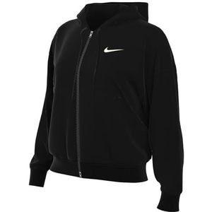 Nike DQ5758-010W NSW PHNX FLC FZ OS hoodie lang shirt zwart/sail 2XS