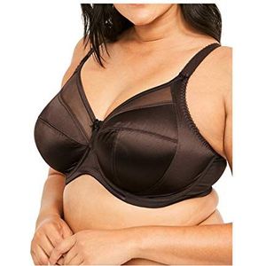 Goddess Keira gestreepte beugelbeha voor dames, volledige dekking, Chocolade, 85E