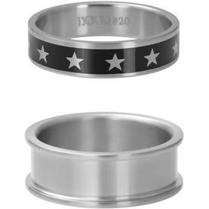 iXXXi Men Samengestelde ring Stars Zilver Mat | 21mm