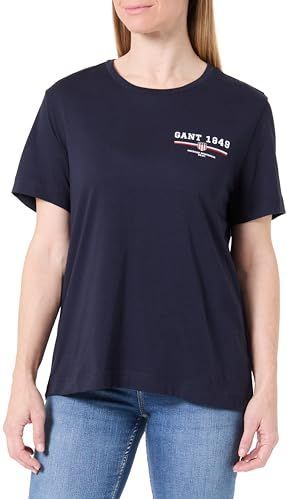 GANT Shirt  donkerblauw / knalrood / wit