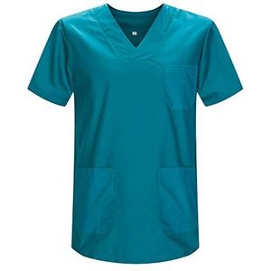 Scrub Top Unisex Scrubs - Medische Uniform V-hals Tuniek Scrub Top 817