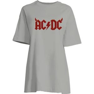 AC/DC Nachtjapon voor dames, Grijs, XXL