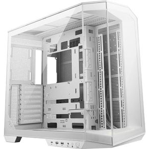 MSI MAG PANO 100L PZ WIT ATX PC-behuizing - ATX-capaciteit, verticale GPU-installatiebeugel, GPU-houder, stoffilters, schommelende opslagbeugel, dubbele kamer, USB 20 Gbps Type-C
