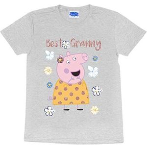 Peppa Pig Beste Granny Pig Vriendje fit t-shirt, Vrouwen, S-5XL, Heather Grey, Officiële Koopwaar