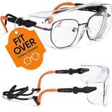 SAFEYEAR - SG009 - Veiligheidsbril - Voor Brildragers - Met Ventilatie - Bouwwerf Werkbril Met Zijbescherming