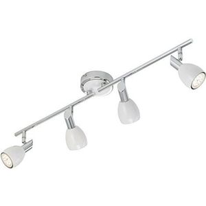 Briloner Leuchten LED plafondlamp, spots, kinder- of slaapkamerlamp, draaibaar, metaal, GU10, 5 W, chroom 3111-046