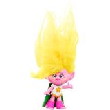 Mattel DreamWorks Trolls Band Together Viva, kleine pop met outfit die aan en uit kan en pluizig haar, speelgoed geïnspireerd op de film HNF07