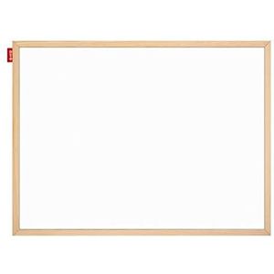 Memobe Magnetisch magneetbord voor kinderen, whiteboard, bureau-organizer, schoolaccessoires, memobord om op te hangen, wit bord om op te schrijven, frame van hout, 60 x 40 cm