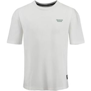 KEYLARGO Heren T-shirt MT KLNEGRONI ronde loose, Whisper White (1013), M