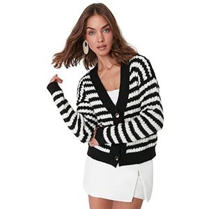 Trendyol Dames Dames Dames Standaard V-hals Gebreide Vest Trui, Zwart, L, Zwart, L