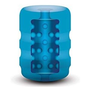 ZOLO ZO-6002 Pocket voor masturberen mannen - Lustkut met realistische vagina - smalle opening met stimulerende ribben (blauw),
