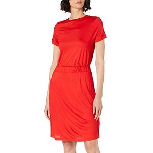 Mexx Dames Soft Mercerized Visose Casual Jurk, rood, XL