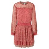 Pepe Jeans - Bridget - Damesjurk - Korte Jurk - Semitransparent - 100% Polyester