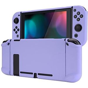 eXtremeRate PlayVital Harde Shell Cover voor Nintendo Switch Console, Glanzende Achterkant Beschermhoes, Dockable Afneembare Case voor Switch Joycon (Licht Violet)
