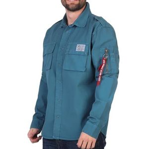 Alpha Industries Urban Militair Overhemd voor Mannen Vintage Marine