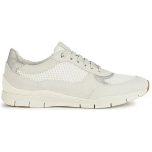 Geox D Sukie A Sneakers voor dames, gebroken wit/wit, 42 EU, Off White White, 42 EU