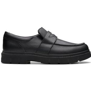 Clarks Premium LorcamCraft Y Oxford Flat, zwart leer, 8 UK, Zwart leder, 40 EU