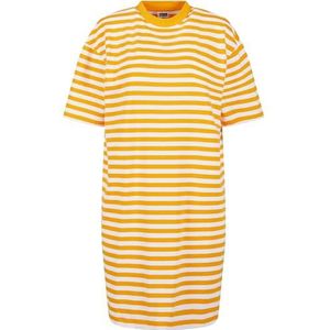 Urban Classics Oversized gestreepte T-jurk voor dames, Wit/Magicmango, M