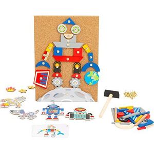 Small Foot 11572 Houten en Kurk Hammer Game Robot en Ruimtemotieven van 3 Jaar Speelgoed