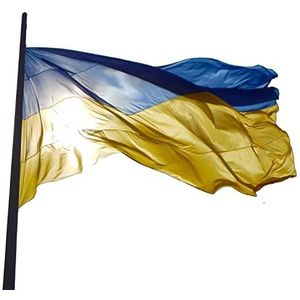 Oekraïne vlag 90x150 cm hoge kwaliteit