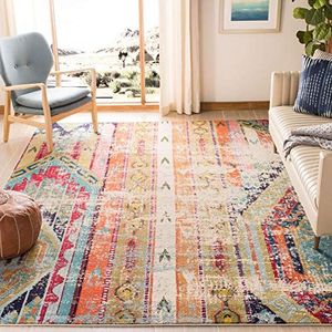 Safavieh Gewassen tapijt modern patroon, MNC22, geweven polypropyleen, meerkleurig, 120 x 180 cm