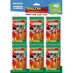 Panini Dragon Ball Universal Trading Cards Pack 3 gekochte hoezen + 3 gratis, 003997SPEF