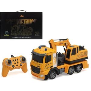 BigBuy Fun Truck Radio Control Excavate Truck Geel