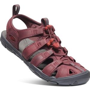 KEEN Clearwater CNX Leather-w damessandalen, Wine Red Dahlia Leather, 37.5 EU