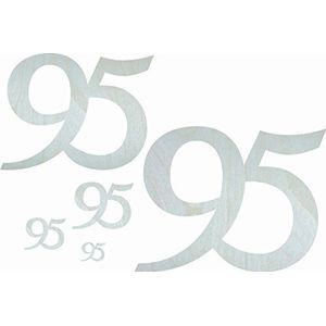 Petra's knutsel-News 22-delige verjaardagscijferset 95"" houtartikel, hout, houtkleuren, 25 x 18 x 5 cm
