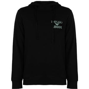 Emporio Armani Heren Sweater Iconic Terry Sweatshirt, zwart, L